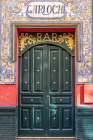 Casco Antiguo, Seville, Andalusia, Spain. Door of the Bar Garlochi Art Print